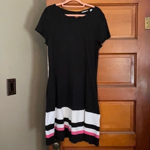 New York & Co Black Fit n’ Flare Dress w/ Pocket L